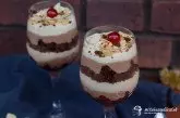 Mandľovo-gaštanové trifle poháre